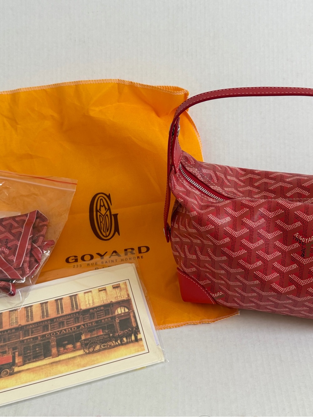 Red Chevron Shoulder Bag